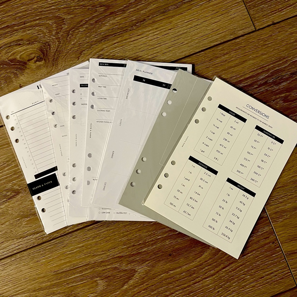 CLOTH & PAPER A6 Foodie Planning Bundle